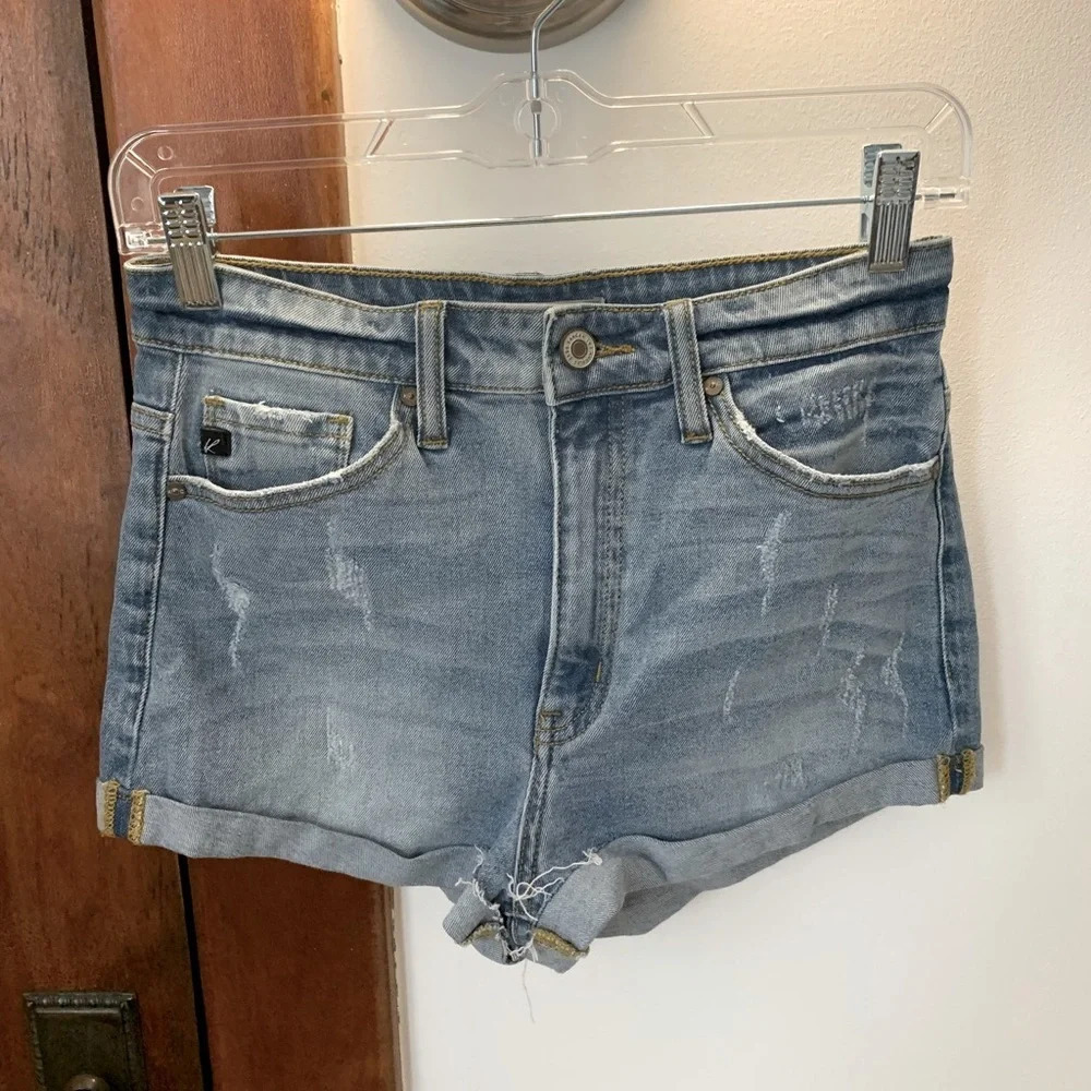 KanCan Distressed Denim Shorts